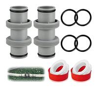 2 Pezzi Connettore Tubo Piscina 38 mm,Raccordo Tubo Piscina 38 mm,Raccordi Piscina 38 mm,Accessori per Piscina Fuori Terra,Raccordi Piscina,Adattatore per Tubo per Piscina Intex Bestway Coleman