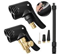 2 Pezzi Connettore Valvola Pneumatica Universale, Connettore Valvola Gonfiaggio Pneumatici, Adattatore a Sgancio Rapido in Ottone Clip-On, Connettore Valvola Bici, Per Pneumatici Auto, Bici, Moto