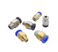 2 pezzi connettori pneumatici for parti di stampanti 3D Bowden Quick Jointer accoppiatore 1.75/3mm tubo Pc4 M6 M10 raccordi in PTFE 2/4mm