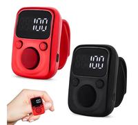 2 Pezzi Contatore Di Intelligente Impermeabile: Contatore Clicker, LED Display, Dispositivo Digitale per Contare Le Dita Ideale per Sport, Eventi Sportivi, Allenamento Di, Attività Scolastiche