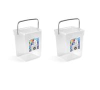 2 pezzi Contenitore 5 Litri Con Coperchiò Per Detergente Detersivi Polvere Per Lavatrice Capsule Pastiglie per Lavastoviglie Porta Molette Storage Box (