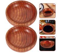 2 pezzi Contenitore alimentare Contenitore in legno Stagione a forma di rotondo