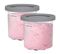 2 Pezzi Contenitore per Ninja CREAMi Gelatiera, Vaschette per Gelato Fatto in Casa con Coperchio, per Ninja Creamy Gelatiera NC300EU NC301 NC299AMZ Serie
