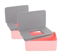 2 Pezzi Contenitore per Salviette Umidificate, Rosa, in PP | Salviette per Bebè e Animali, Uso in Viaggio o Fasciatoio, Capienza Ampia, Meno Ricariche
