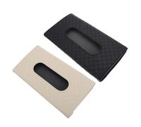 2 Pezzi Contenitore per Tovaglioli da Visiera Parasole | Apertura Ampia, e Salvaspazio, per Maschere e Guanti, Colore Nero o Beige