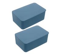 2 Pezzi Contenitore Ricaricabile per Salviette Umidificate, Blu, PP | Coperchio a Ribalta Ermetico, Accesso Rapido e Protezione Dall'essiccazione, per Asilo Nido e Bagno