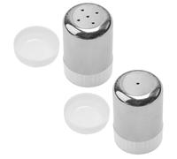 2 Pezzi Contenitore Spezie Cucina Pp, Coperchio Girevole | Dosaggio Controllato, Chiusura Ermetica, Bianco, per Polvere Condimenti e Zucchero in Cucina