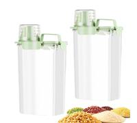 2 Pezzi Contenitori Alimenti Secchi per Riso, Contenitori Ermetici per Alimenti Secchi, Contenitori per Cereali, Contenitore Crocchette Cane, Contenitore per Farina, per Cereali, Detergenti (3L)