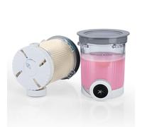 2 Pezzi Contenitori e Coperchi per Ninja CREAMi Swirl Serie NC700 di MMOBIEL - Vaschette Ricambio Trasparenti con Coperchi Grigi per Ninja Scoop & Swirl Gelatiera e Soft Serve - Lavabili Lavastoviglie