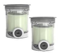 2 Pezzi Contenitori per Gelato Fatto in Casa con Coperchi per Ninja CREAMi Swirl NC700EU NC701EU, Accessori Contenitori di Ricambio, Vaschette per Gelato (Grigio/Trasparente)