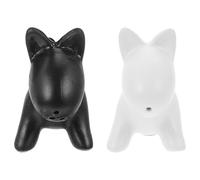 2 Pezzi Contenitori per Pepe e Sale in Ceramica a Forma di Cane | Fori per Pepe e Sale, Decorazione da Tavolo, Finitura Liscia, per Cucina e Barbecue