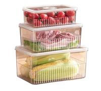 2 pezzi contenitori trasparenti for frigorifero, for frutta e verdura, for da cucina(2pcs L)