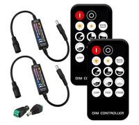 2 pezzi Controller LED Dimmer, Mini Rf Dimmer Controller, Regolatore Dimmer, Controller Rf E Telecomando Controller Mini Cct/Rgb Controller LED Rgb Regolatore Dimmer Mini Rf Per Tavolo Tv, Bancone