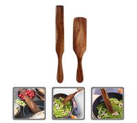 2 pezzi Cooking in legno Spatola Strumento Manico lungo Spatola portatile