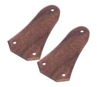 2 Pezzi Coperchio Truss Rod in Legno, Modello a Campana | Piastra di Ricambio Marrone Caffè, Forma Campanata, Montaggio Semplice, Accessorio per Strumenti a Corda