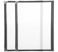 2 Pezzi Copertina Menu in PVC Nero a 3 Pagine, Angoli Arrotondati | Facile da Leggere e Pulire, Portatile e Pieghevole, per Cucine e Ristoranti
