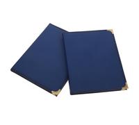 2 Pezzi Copertina Menù per Locale, 4 Pagine Trasparenti in PU Blu | Buste Sostituibili in Pvc, Facile da Pulire e Riutilizzare, per Locali e Sale da Pranzo