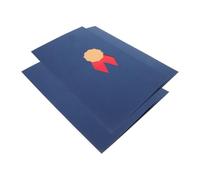 2 Pezzi Copertina per Certificati A4 in Carta, Elegante e Leggera | Protezione per Documenti, Angoli Arrotondati, Design Semplice e Decorativo, per Diploma, Attestato e Premio