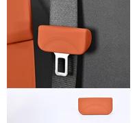 2 Pezzi Copertura Della Fibbia Della Cintura di Sicurezza Dell'auto per Dacia Duster Extreme Spring, Silicone Antigraffio Della Cinghia di Sicurezza,Orange-Thick plug