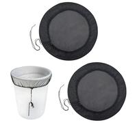 2 pezzi Copertura in Rete per Barili da Pioggia, Coulisse Regolabile Cisterna Acqua Rete, Rete per Cisterna Piovana Protezione Contro Foglie Cadute Zanzare per Giardino Esterno (80 cm)