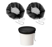 2 Pezzi Copertura per Barile da Pioggia con Cordicella, 95 cm Rete per Acqua Regolabile Anti Insetti Cadono, Copertura per il Serbatoio dell'acqua Protezione Contro Foglie, Zanzare e Larve di Zanzara