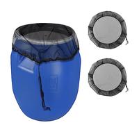 2 Pezzi Copertura per Barile da Pioggia,RUNEAY 80 cm Rete di Protezione per Serbatoio per Acqua Piovana con Coulisse Rete per Botti di Pioggia,per Tenere Fuori Foglie e Zanzare