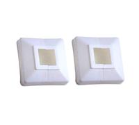 2 pezzi copertura per pali per ringhiere per scale, ringhiere di base, ciotola in plastica per diverse ringhiere per scale di 3 cm x 3 cm, tubo quadrato (bianco)