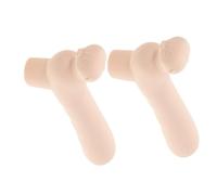 2 Pezzi Copertura Protettiva per Maniglia Porta in Silicone Beige | Manicotto Morbido Antiurto, per Cucine e Bagni, Tocco Delicato, Aiuta la Sicurezza Domestica per Anziani