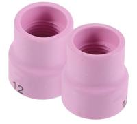2 Pezzi Coppa Tig in Ceramica Rosa per Torcia Saldatrice, Set | Supporto Preciso alla Saldatura, Riduce i Difetti, per Officina e Lavorazioni Metalliche su Acciaio Inox