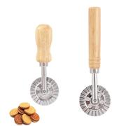 2 Pezzi Coppapasta Rotella Tagliapasta Rotella Pizza Rotella Ravioli Tagliapasta Per Ravioli Con Manico in Legno Tagliaravioli Pizza Merletto per Gnocchi Preparazione Rullo Tagliapasta Strumento