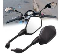 2 Pezzi/coppia Specchietti Retrovisori Per Moto Per Aprilia DORSODURO 1200 DORSODURO 750 FALCO / SL1000 In Fibra Di Carbonio E Vetro Bianco(Carbon fiber color)