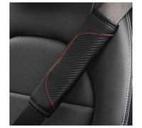 2 Pezzi Copri Cintura di Sicurezza Auto per Benz V Class, Imbottitura Morbida in Pelle in Fibra di Carbonio Protezione Spalla,Black