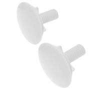 2 Pezzi Copri Foro per Lavello Bianco, Set Accessori Bagno Tenuta | Gomma, PP e Abs, Design Minimalista e Moderno, per Fori di Troppopieno e Montaggio Rubinetto