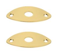 2 Pezzi Copri Jack per Chitarra Elettrica e Basso in Lega di Zinco | Sostituisce Vecchio Coperchio, Uso Multiuso, Forma a Occhio di Gatto, per Strumenti Elettrici