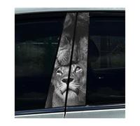 2 Pezzi Copri-montante Auto Antigraffio, Adesivi Impermeabili, Animali, Leone, Leopardo, Tigre, Adesivi Per Auto Fai Da Te(E)