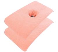 2 pezzi copri poggiatesta per lettino da massaggio, 40, 6 x 81, 1 cm, morbidi fogli per lettino da massaggio con foro per il viso, altamente assorbenti, ergonomici, per saloni spa, ospedali.