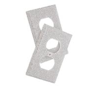 2 Pezzi Copri Presa Decorativo con Cristalli Argento | Finitura Scintillante, Plastico con Cristalli, per Interruttore Luce e Presa Duplex, Spazi Commerciali