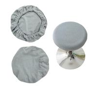 2 Pezzi Copri Sgabello Rotondo Coprisedili Coprisgabello Tondo Copri Sgabello Rotondo Copertura per Sgabello Tondo Allungabile Per bar,sgabello da ufficio girevole(senza sedie) (Grigio argento)