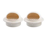 2 Pezzi Copri Ventilazione Soffitto PVC per Cappe Scarico e Camini Colore Bianco [EEK: Non conforme]