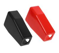 2 Pezzi Copricavo Protettivo per Terminali Batteria Auto Rosso Nero PP | Copertura Rettangolare Apertura Laterale, Identifica Polarità, per Batterie Top Post e Lavori Elettrici