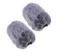 2 Pezzi Coprimicrofono Peluche Protezione Antivento e Antispruzzo Copertura per Microfono Materiale Spesso Compatibile con Microfoni e Perfetta per Registrazioni Live