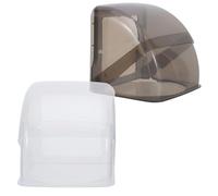 2 Pezzi Copripresa Elettrica Esterno 86 in plastica impermeabile | Finestra trasparente per controllare lo stato, protezione antipioggia e contro gli spruzzi, installazione semplice, per patio