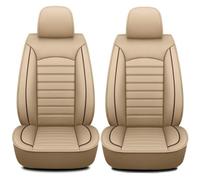 2 Pezzi Coprisedili Auto per Ford Focus RS 2015-2025, Coprisedile Coprisedili Auto Pelle PU Impermeabile Copri Traspirante Protezione Sedile Accessori,E/Beige