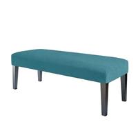 2 pezzi coprisgabello rettangolare coprisedile lungo for panca protezione for mobili sedia morbida elastica in tinta unita for la decorazione dell'hotel per Hotel, Soggiorno(Blue)