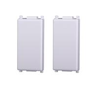 2 Pezzi Copritasti Copriforo 1 Modulo 1 Posto, Colore Bianco, Compatibile Con Vimar Plana