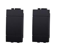2 Pezzi Copritasti Copriforo Falso Polo, Compatibile Con Bticino Living, Occupa 1 Posto/Modulo (Nero)