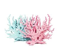 2 Pezzi Coral Acquario Decorazione,Corallo Artificiale Pesci Serbatoio Ornamento Pesce Plastica Corallo Simulazione Albero Corallo Vivid di Plastica Artificiale di Corallo per Acquario Decorazioni
