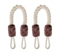 2 Pezzi Corda Fermaporta Sicurezza 60cm/11.6in Morbido in Cotone Per Maniglia Porta Proteggi Animali Domestici e Bambini (Marrone)