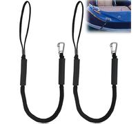 2 pezzi corda per ormeggio barche, accessori per barche, kayak, jet ski, pontoon, canoa, 4 piedi, nero