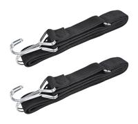 2 Pezzi Corde Elastiche Piatte, 60/100/200cm Corde Elastiche Con Gancio,Cinghie Di Fissaggio Per Bagagli,Cinghie Elastiche Nero Per Biciclette, Campeggio, Auto, Elastici Portapacchi (2m)